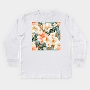 Wedding Flowers Pattern 20 Kids Long Sleeve T-Shirt